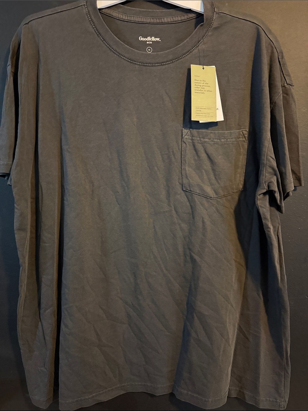 Goodfellow & Co Men’s Charcoal Gray Pocket Tee size XL